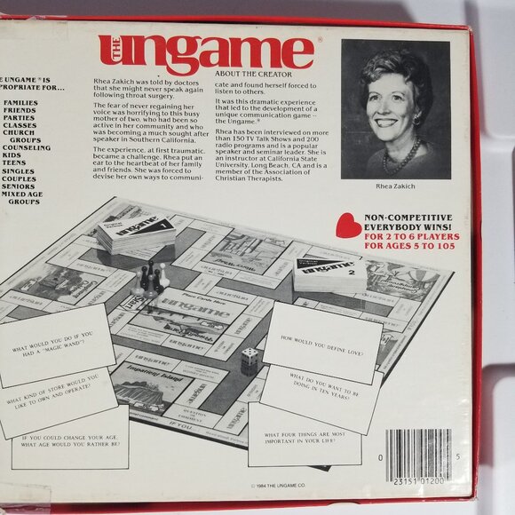 Vintage THE UNGAME 1984 Family Board Game 2-6 Players 100% Complete - Picture 6 of 9
